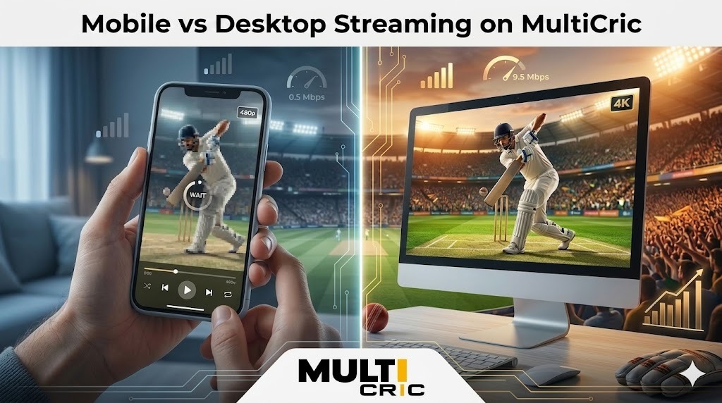 Mobile vs Desktop Streaming on MultiCric